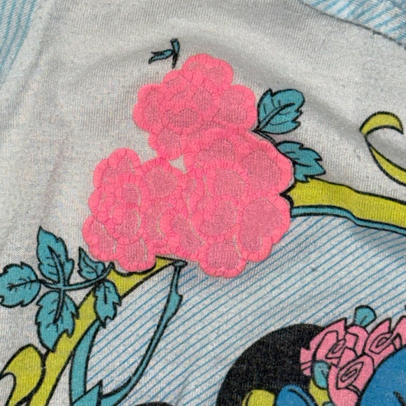 Vintage Disney Minnie Mouse Striped Blue and White Nightgown 3T - Picture 5 of 6